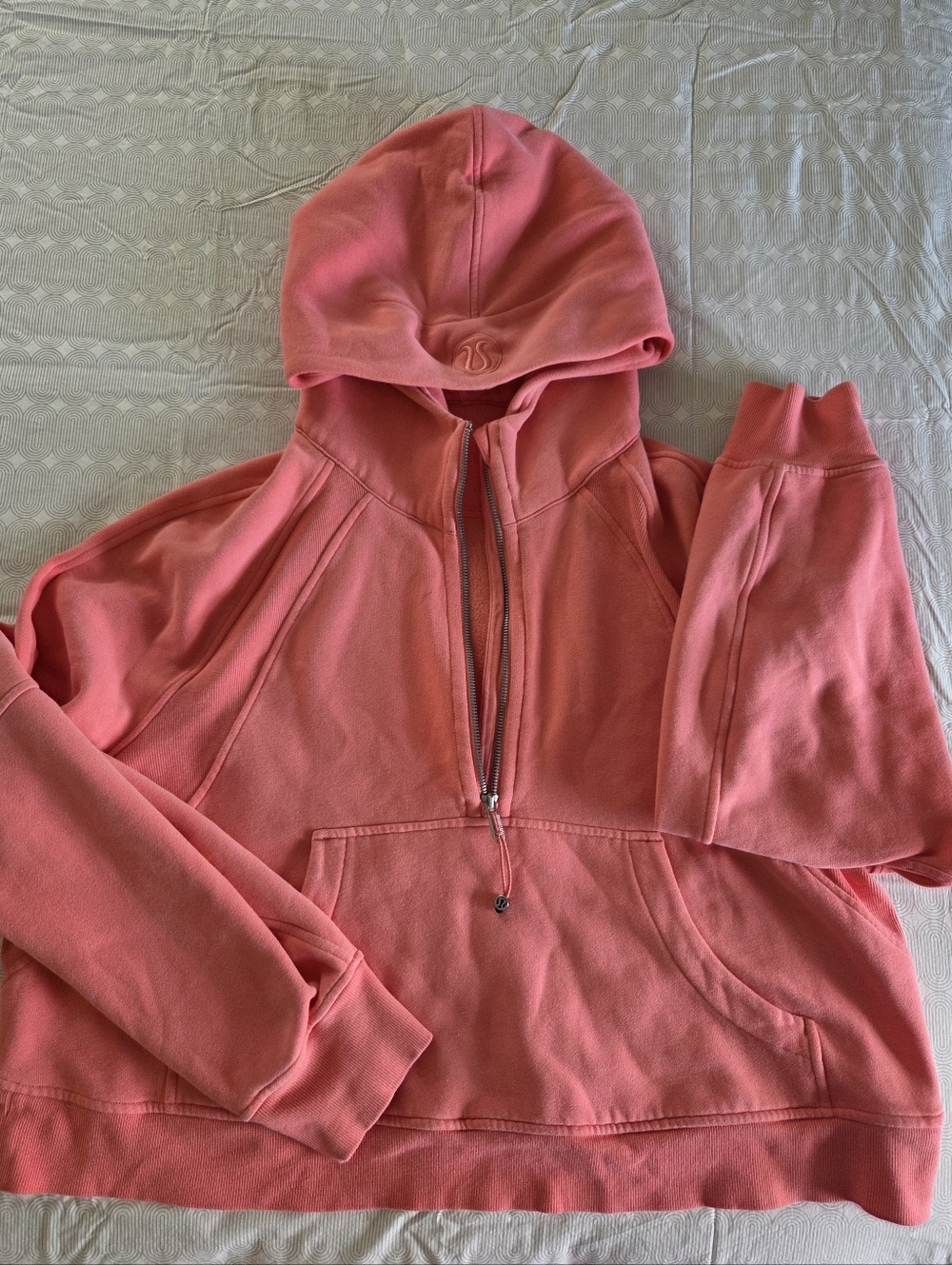 lululemon athletica Coral Pink Half-Zip Hoodie